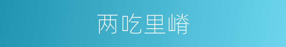 两吃里嵴的同义词