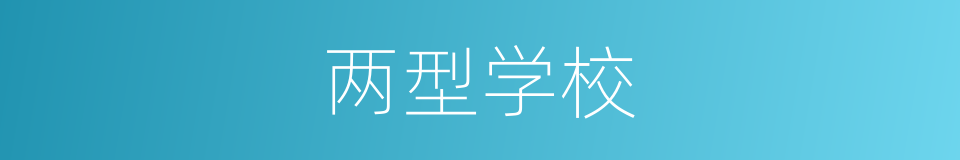 两型学校的同义词