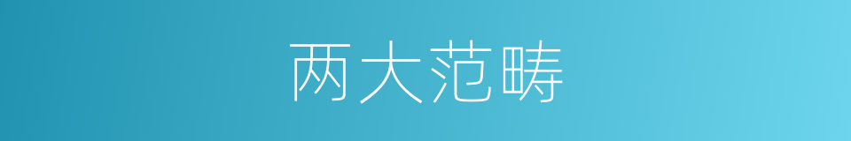 两大范畴的同义词