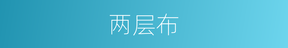 两层布的同义词