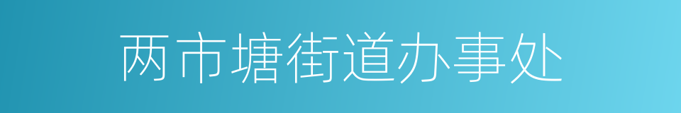 两市塘街道办事处的同义词