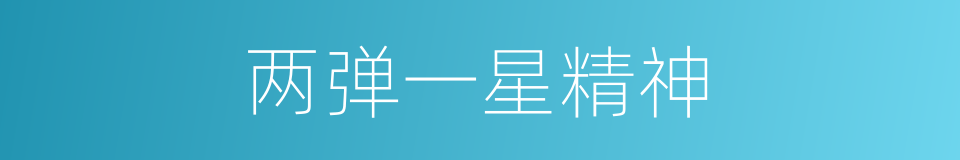 两弹一星精神的同义词