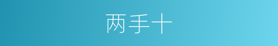 两手十的同义词