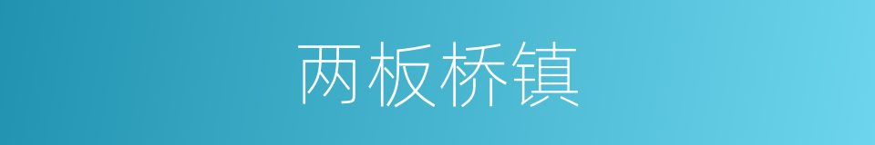 两板桥镇的同义词