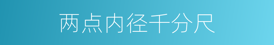 两点内径千分尺的同义词