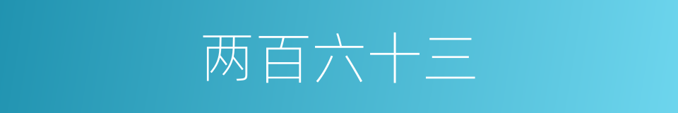两百六十三的同义词