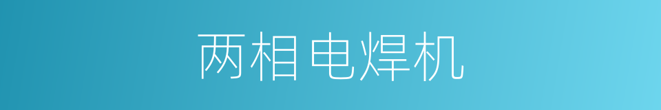 两相电焊机的同义词