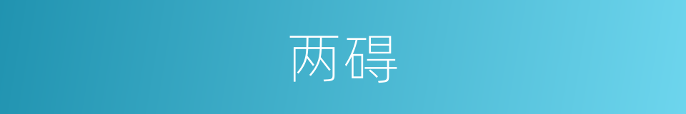 两碍的意思