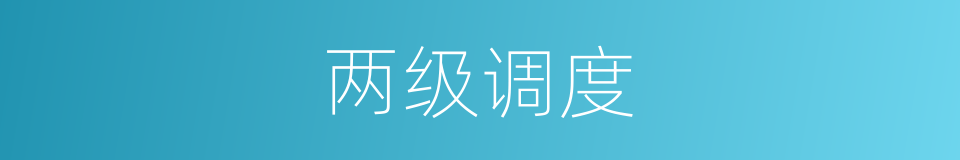 两级调度的同义词