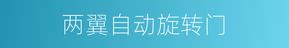 两翼自动旋转门的同义词