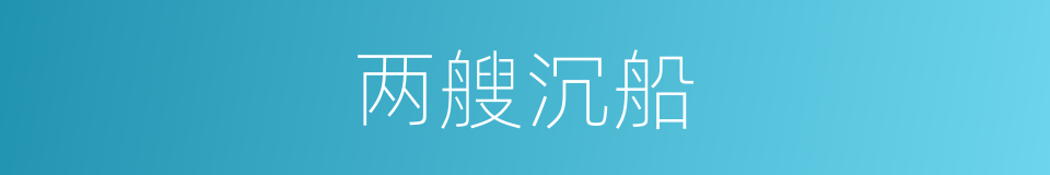 两艘沉船的同义词