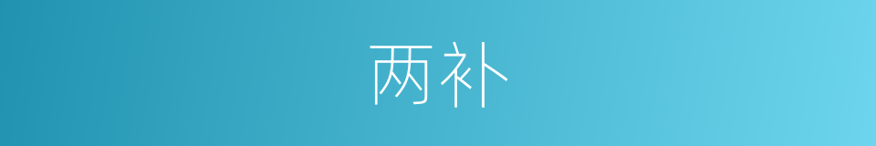 两补的同义词