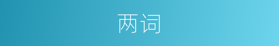 两词的同义词