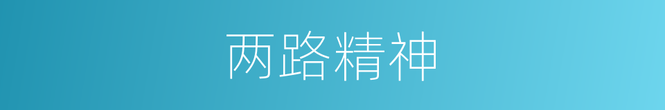 两路精神的同义词