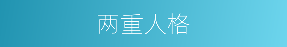 两重人格的意思