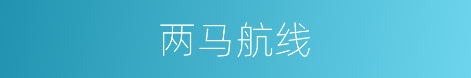 两马航线的同义词