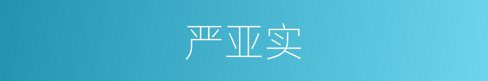 严亚实的同义词