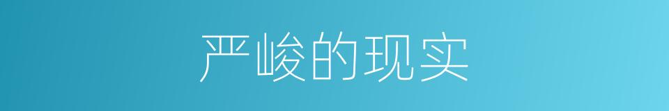 严峻的现实的同义词