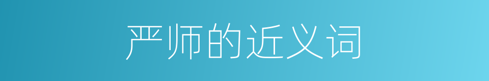 严师的近义词的同义词