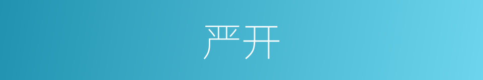 严开的同义词
