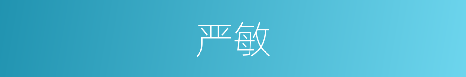 严敏的意思