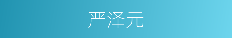 严泽元的同义词