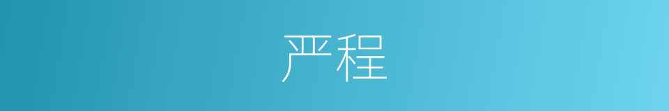 严程的意思