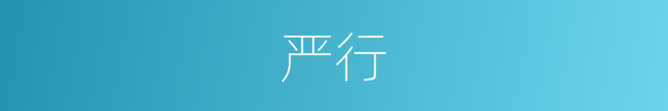 严行的意思