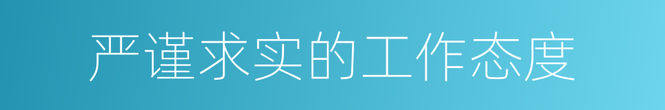 严谨求实的工作态度的同义词