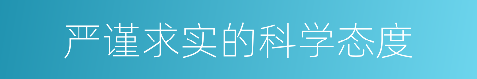 严谨求实的科学态度的同义词