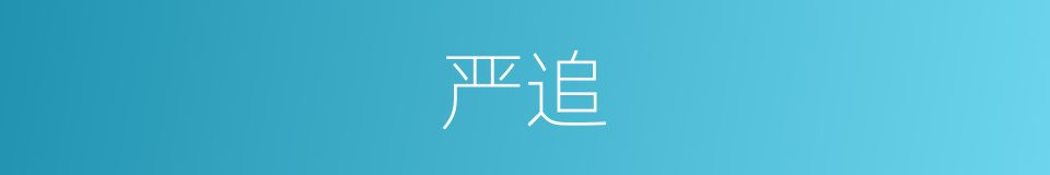 严追的意思