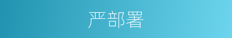 严部署的同义词