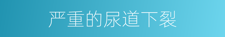 严重的尿道下裂的同义词
