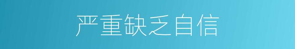 严重缺乏自信的同义词