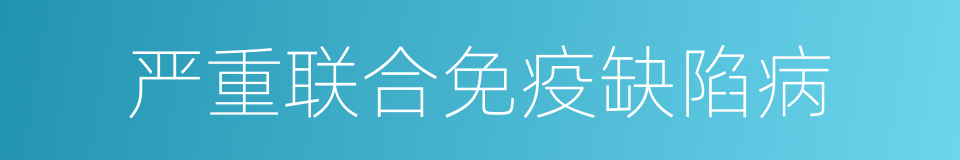 严重联合免疫缺陷病的同义词