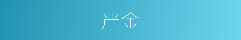 严金的同义词