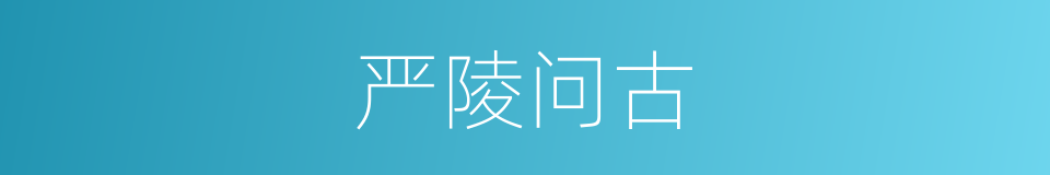 严陵问古的同义词