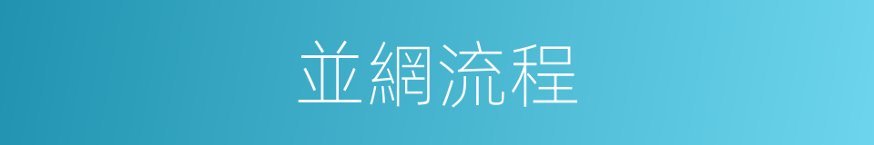 並網流程的同義詞