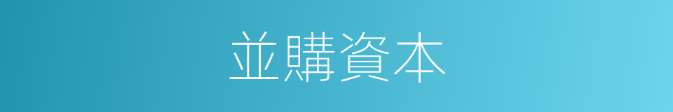 並購資本的同義詞