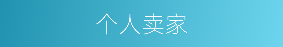 个人卖家的同义词