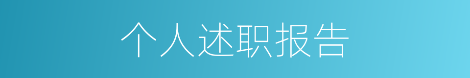 个人述职报告的同义词