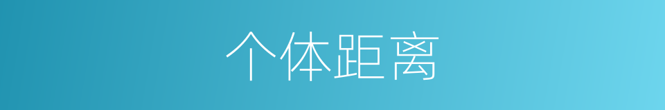 个体距离的同义词