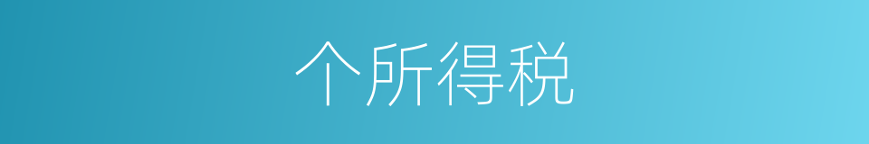 个所得税的同义词