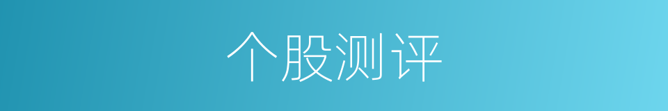 个股测评的同义词