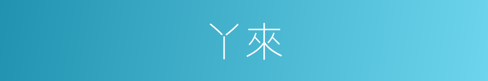 丫來的同義詞