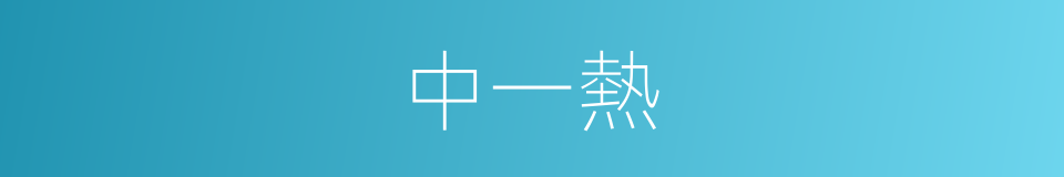 中一熱的同義詞