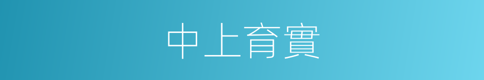 中上育實的同義詞