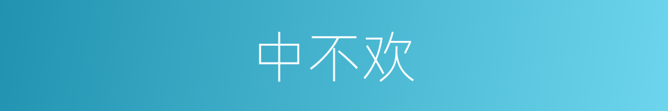 中不欢的同义词