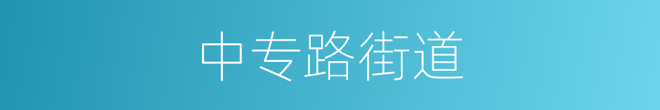 中专路街道的同义词