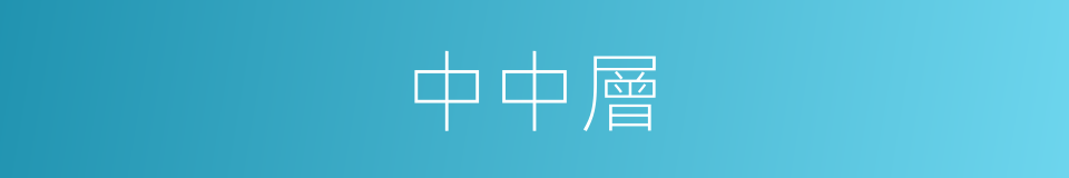 中中層的同義詞